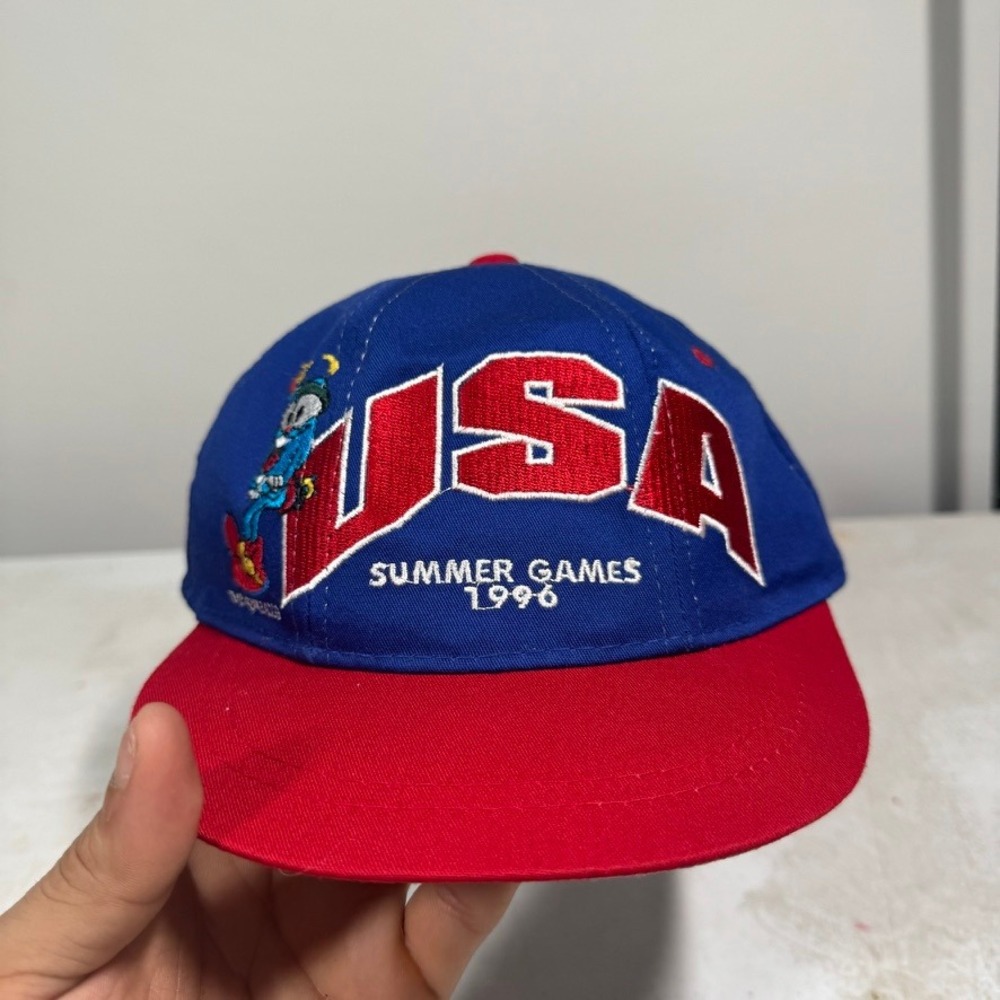 Vintage Olympics 1996 Starter IZZY Big Logo Hat Snapback Cap Atlanta USA Kids